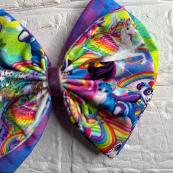 Handmade Lisa Frank Inspired Vibrant Hair Bow - Picture 10 of 14
